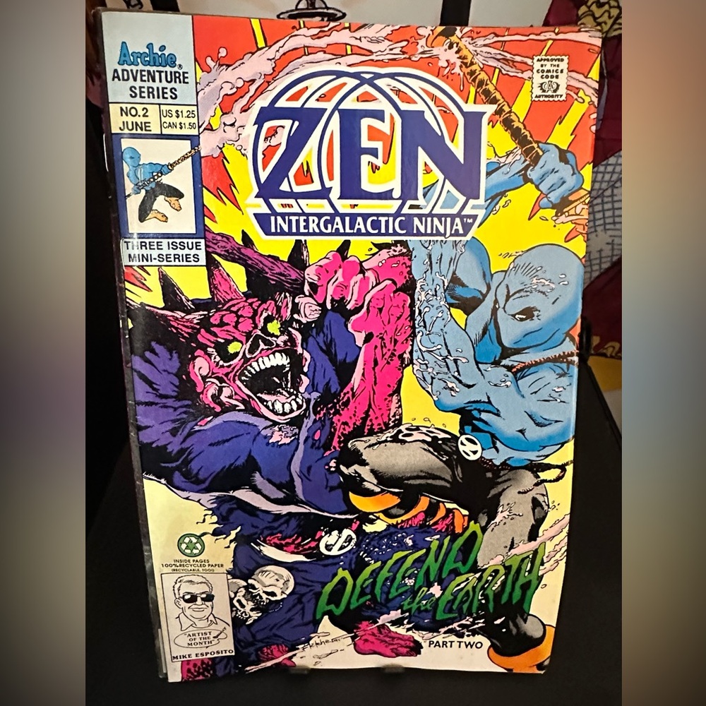 ZEN INTERGALACTIC NINJA Three Issue Mini-Series # 2 ARCHIE COMICS 1992